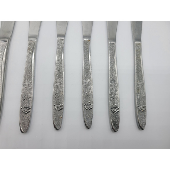Stanley Roberts Florentine Rose stainless steel 9 butter knives. - Picture 3 of 6